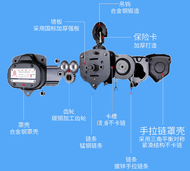 手拉葫芦结构图及拆装 手拉葫芦结构图及拆装